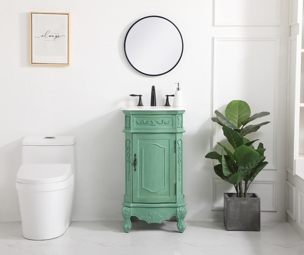 Elegant Furniture & Lighting - Danville 19 inch Single bathroom vanity in vintage mint - VF10119VM veiw 11