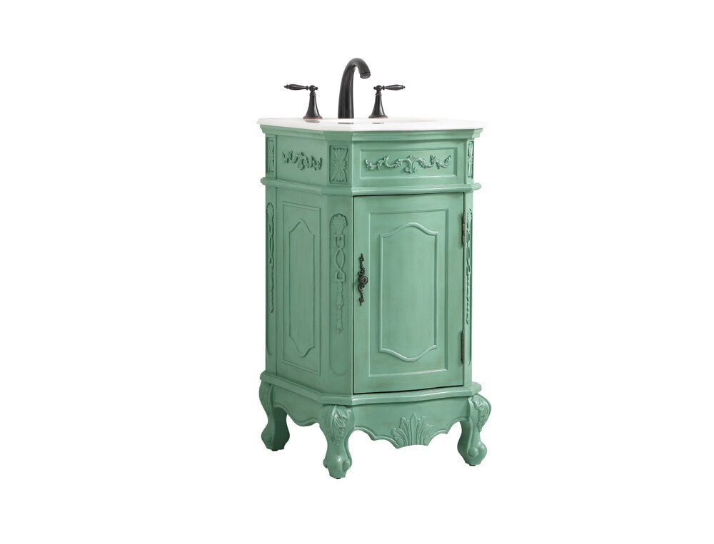 Elegant Furniture & Lighting - Danville 19 inch Single bathroom vanity in vintage mint - VF10119VM veiw 14