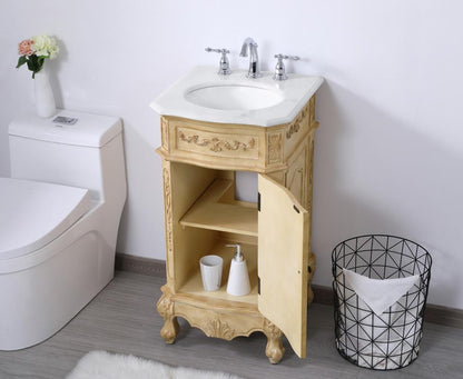 Elegant Furniture & Lighting - Danville 24 inch Single Bathroom vanity in Antique Beige with ivory white engineered marble - VF10119AB-VW veiw 5
