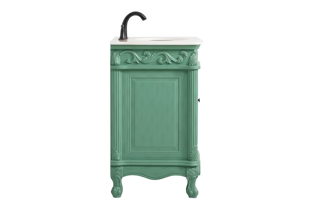 Elegant Furniture & Lighting - Danville 27 inch Single bathroom vanity in vintage mint - VF-1008VM veiw 7