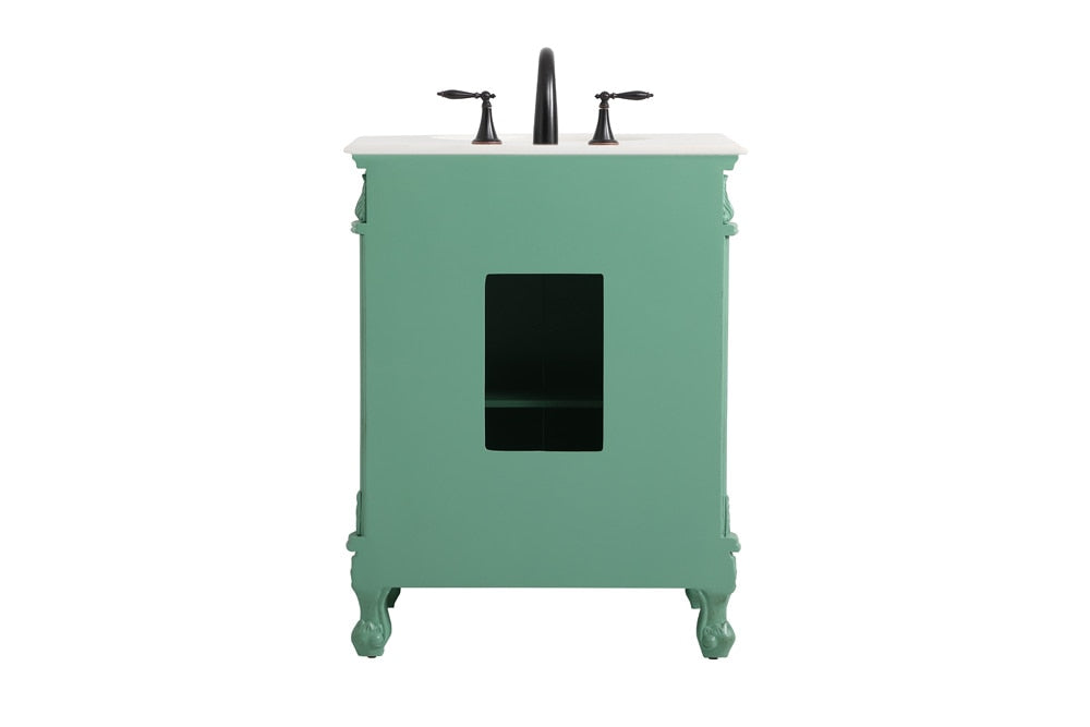 Elegant Furniture & Lighting - Danville 27 inch Single bathroom vanity in vintage mint - VF-1008VM veiw 8