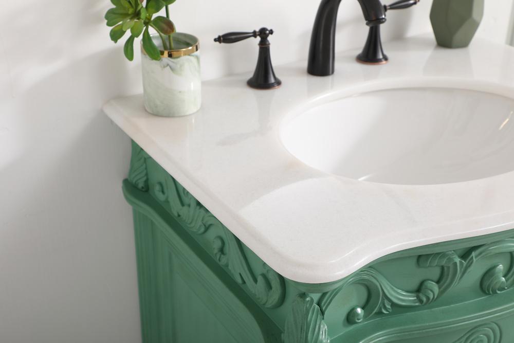 Elegant Furniture & Lighting - Danville 27 inch Single bathroom vanity in vintage mint - VF-1008VM veiw 12
