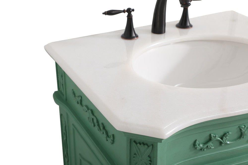 Elegant Furniture & Lighting - Danville 27 inch Single bathroom vanity in vintage mint - VF10127VM veiw 4