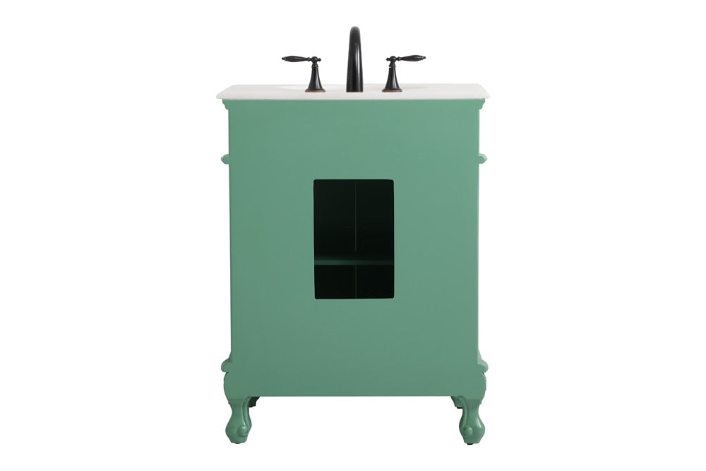 Elegant Furniture & Lighting - Danville 27 inch Single bathroom vanity in vintage mint - VF10127VM veiw 8