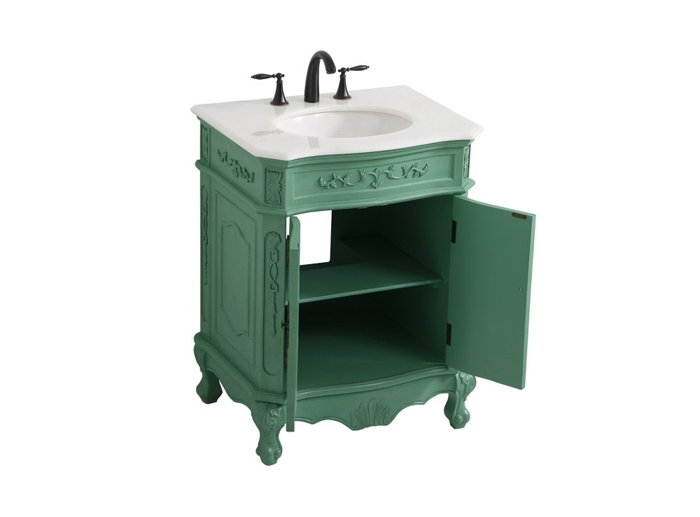 Elegant Furniture & Lighting - Danville 27 inch Single bathroom vanity in vintage mint - VF10127VM veiw 16