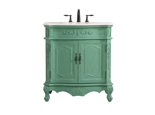 Elegant Furniture & Lighting - Danville 32 inch Single bathroom vanity in vintage mint - VF10132VM veiw 1