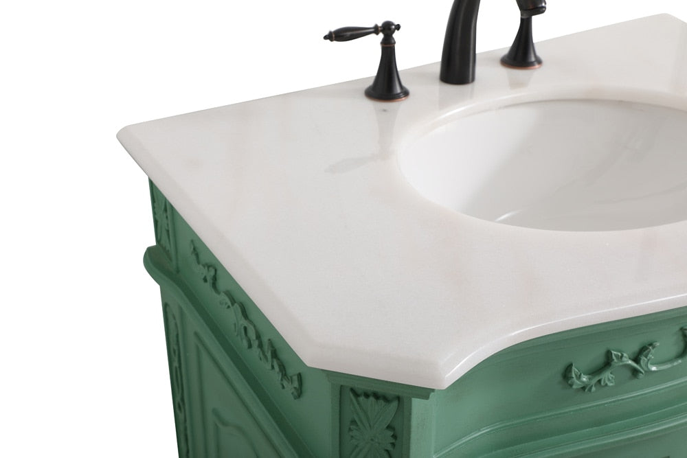 Elegant Furniture & Lighting - Danville 32 inch Single bathroom vanity in vintage mint - VF10132VM veiw 4