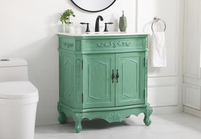 Elegant Furniture & Lighting - Danville 32 inch Single bathroom vanity in vintage mint - VF10132VM veiw 9
