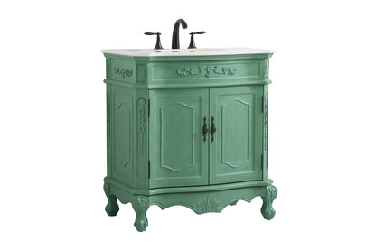 Elegant Furniture & Lighting - Danville 32 inch Single bathroom vanity in vintage mint - VF10132VM veiw 14