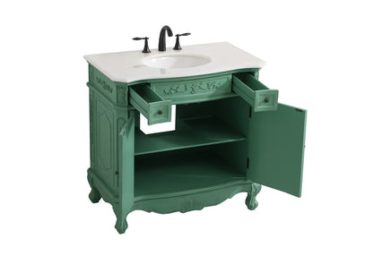 Elegant Furniture & Lighting - Danville 36 inch Single bathroom vanity in vintage mint - VF10136VM veiw 16