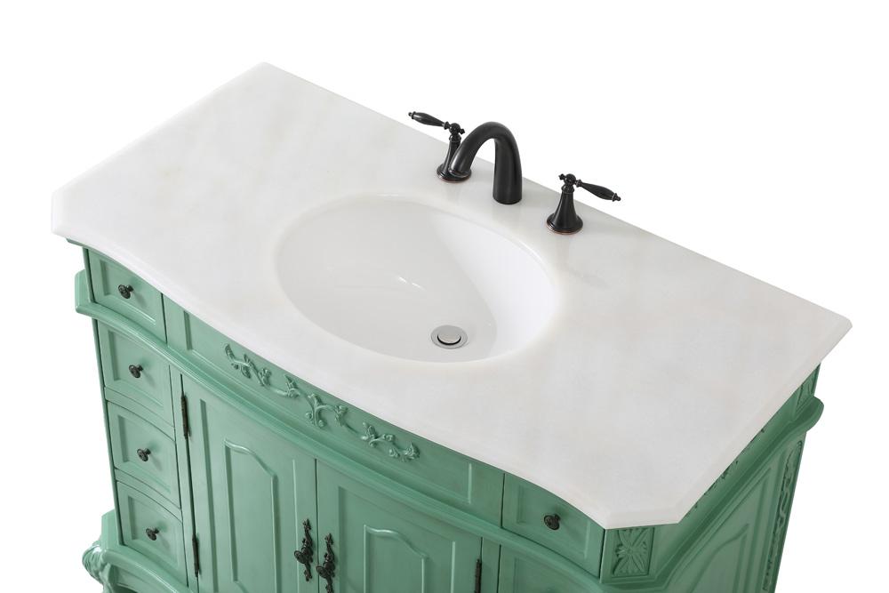 Elegant Furniture & Lighting - Danville 42 inch Single bathroom vanity in vintage mint - VF10142VM veiw 3