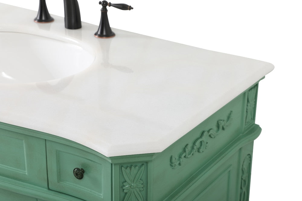 Elegant Furniture & Lighting - Danville 42 inch Single bathroom vanity in vintage mint - VF10142VM veiw 4