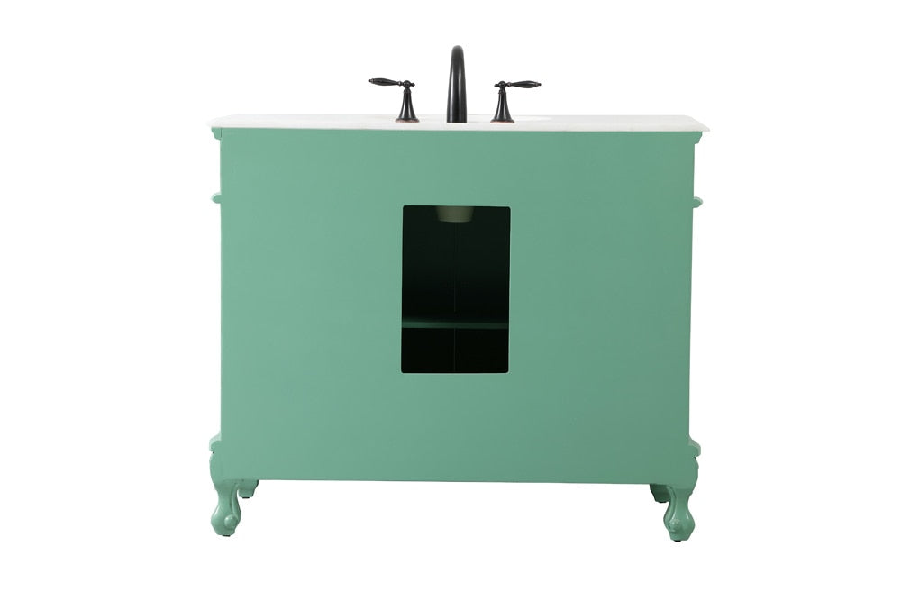Elegant Furniture & Lighting - Danville 42 inch Single bathroom vanity in vintage mint - VF10142VM veiw 8