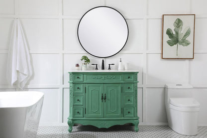 Elegant Furniture & Lighting - Danville 42 inch Single bathroom vanity in vintage mint - VF10142VM veiw 11