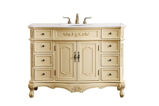 Elegant Furniture & Lighting - Danville 48 in. Single Bathroom Vanity set in light antique beige - VF10148LT veiw 1
