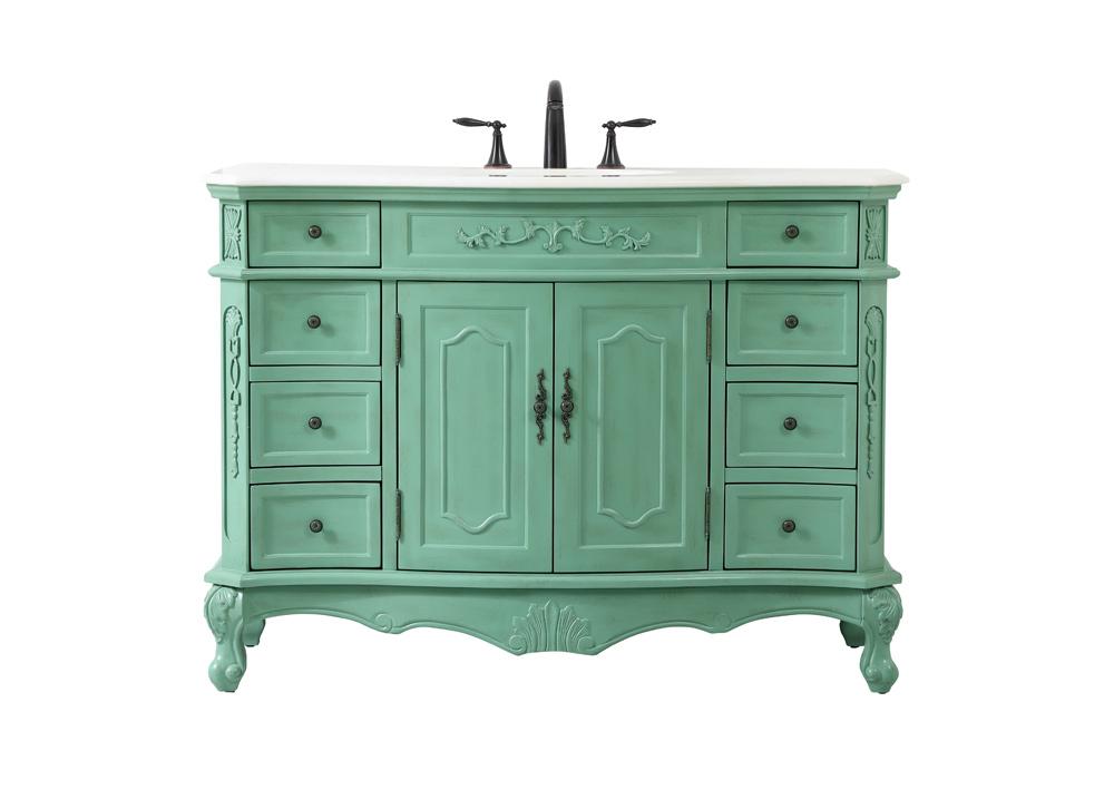 Elegant Furniture & Lighting - Danville 48 inch Single bathroom vanity in vintage mint - VF10148VM veiw 1