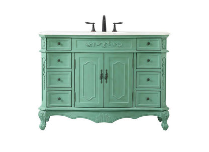 Elegant Furniture & Lighting - Danville 48 inch Single bathroom vanity in vintage mint - VF10148VM veiw 1