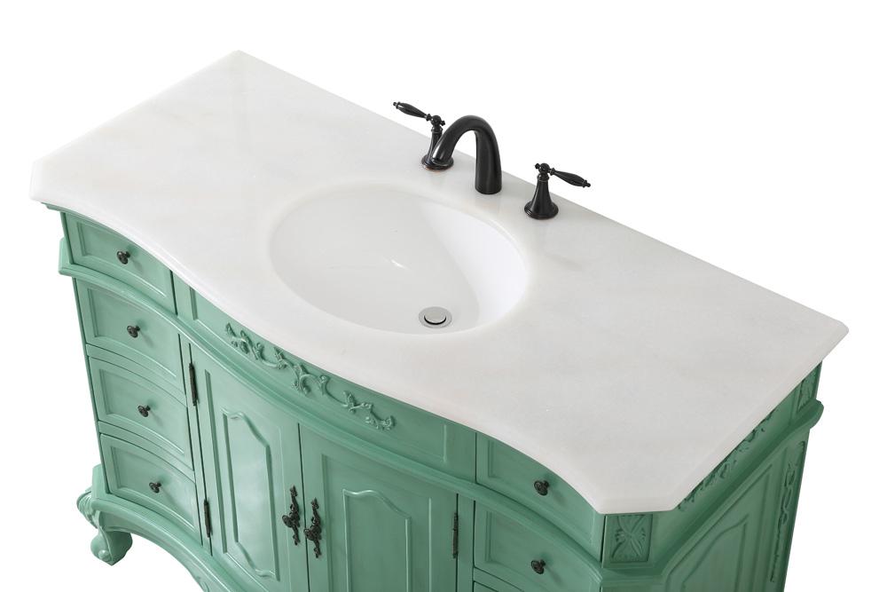 Elegant Furniture & Lighting - Danville 48 inch Single bathroom vanity in vintage mint - VF10148VM veiw 3