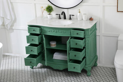 Elegant Furniture & Lighting - Danville 48 inch Single bathroom vanity in vintage mint - VF10148VM veiw 10