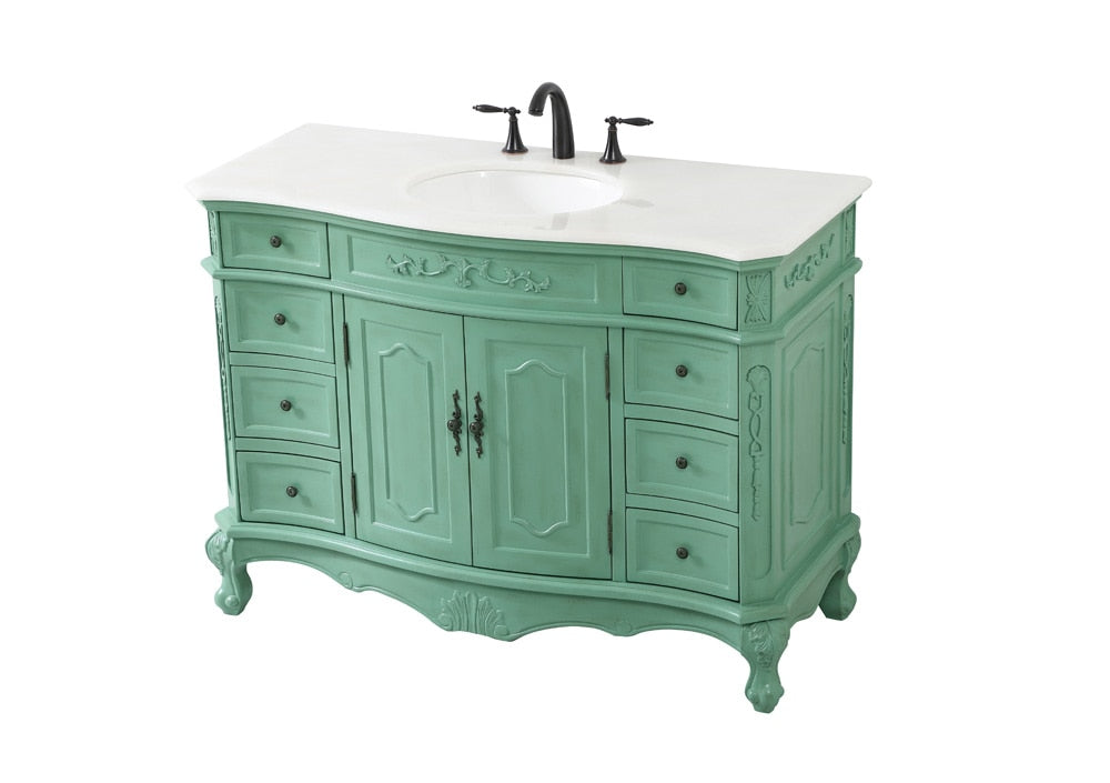 Elegant Furniture & Lighting - Danville 48 inch Single bathroom vanity in vintage mint - VF10148VM veiw 15