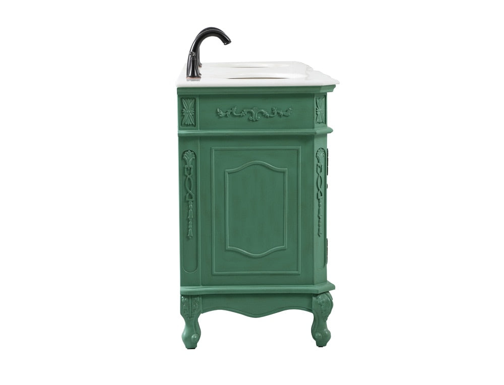 Elegant Furniture & Lighting - Danville 60 inch double bathroom vanity in vintage mint - VF10160DVM veiw 7