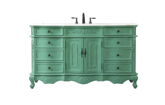 Elegant Furniture & Lighting - Danville 60 inch Single bathroom vanity in vintage mint - VF10160VM veiw 1