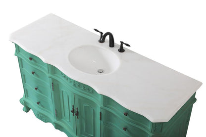 Elegant Furniture & Lighting - Danville 60 inch Single bathroom vanity in vintage mint - VF10160VM veiw 3