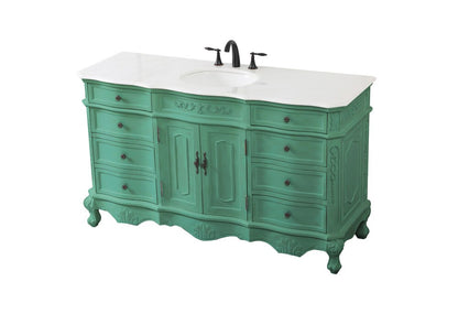 Elegant Furniture & Lighting - Danville 60 inch Single bathroom vanity in vintage mint - VF10160VM veiw 15
