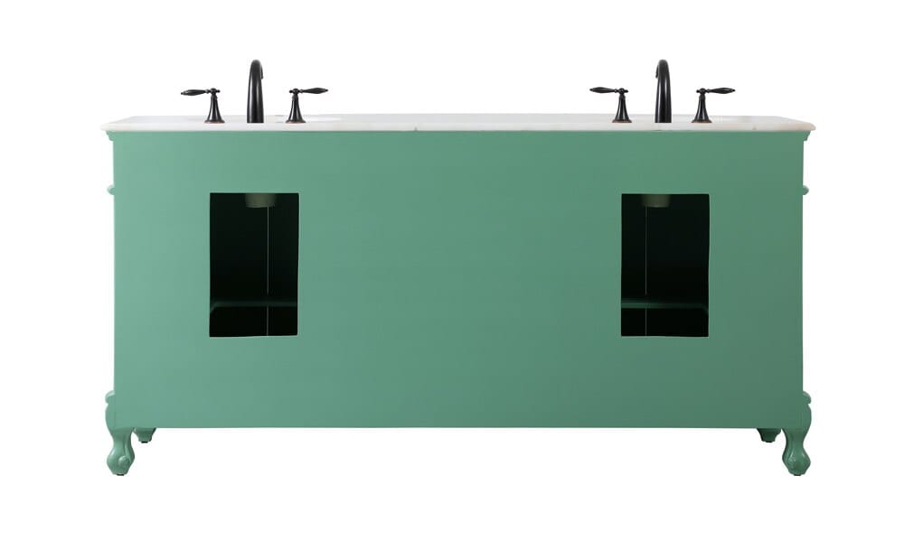 Elegant Furniture & Lighting - Danville 72 inch double bathroom vanity in vintage mint - VF10172DVM veiw 8