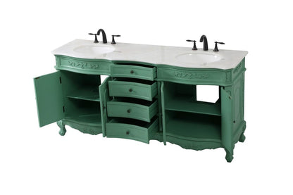 Elegant Furniture & Lighting - Danville 72 inch double bathroom vanity in vintage mint - VF10172DVM veiw 16