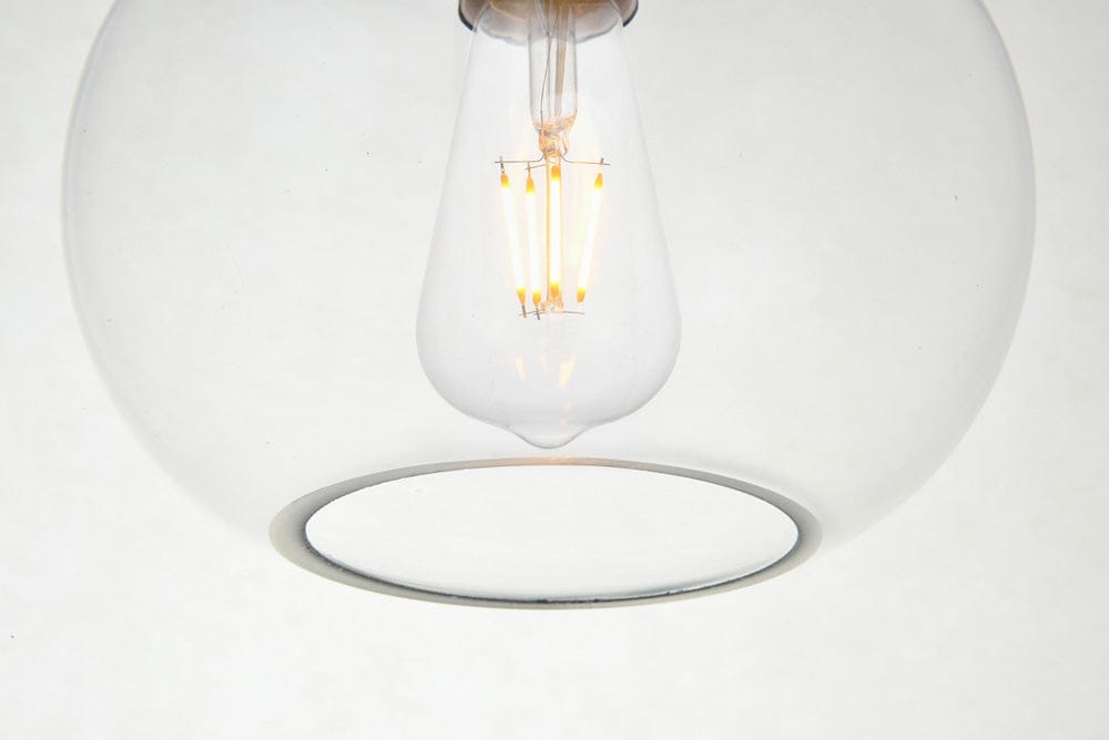Elegant Furniture & Lighting - Destry 1 Light Black plug-in Pendant With Clear Glass - LDPG2245BK view 3