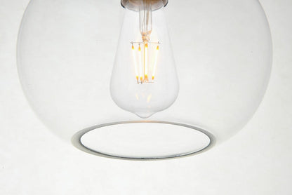 Elegant Furniture & Lighting - Destry 1 Light Black plug-in Pendant With Clear Glass - LDPG2245BK view 3