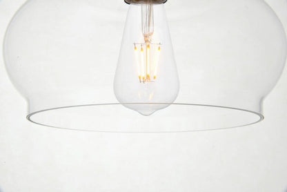 Elegant Furniture & Lighting - Destry 1 Light Black plug-in Pendant With Clear Glass - LDPG2246BK view 3