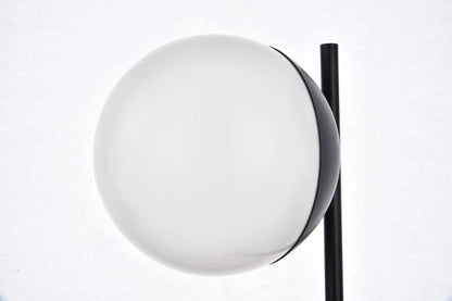 Elegant Furniture & Lighting - Eclipse 1 Light Black Table Lamp With Frosted White Glass - LD6104BK view 3