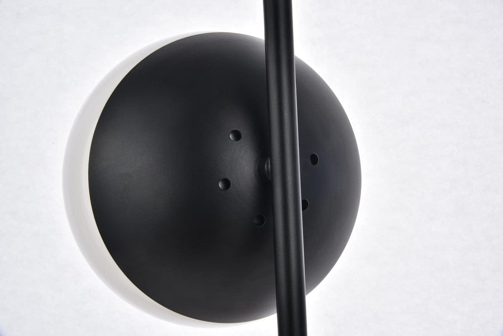 Elegant Furniture & Lighting - Eclipse 1 Light Black Table Lamp With Frosted White Glass - LD6104BK view 4
