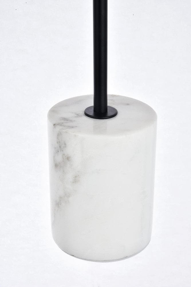 Elegant Furniture & Lighting - Eclipse 1 Light Black Table Lamp With Frosted White Glass - LD6104BK view 5