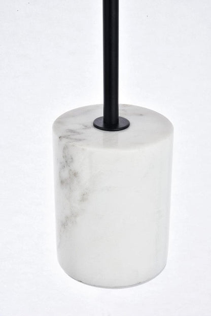 Elegant Furniture & Lighting - Eclipse 1 Light Black Table Lamp With Frosted White Glass - LD6104BK view 5