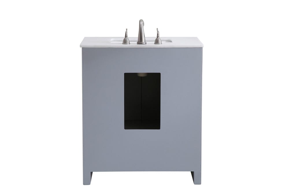 Elegant Furniture & Lighting - Filipo 30 In. Single Bathroom Vanity Set In Grey - VF-1028 view 6