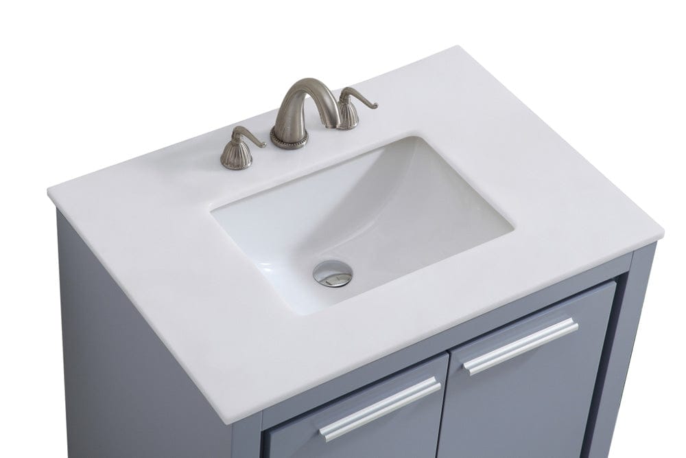 Elegant Furniture & Lighting - Filipo 30 In. Single Bathroom Vanity Set In Grey - VF-1028 view 7