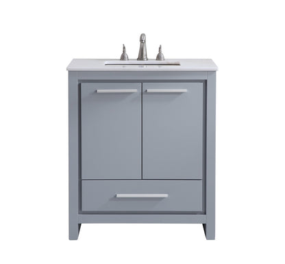 Elegant Furniture & Lighting - Filipo 30 In. Single Bathroom Vanity Set In Grey - VF-1028 view 1