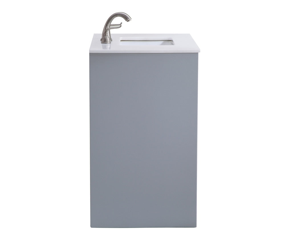 Elegant Furniture & Lighting - Filipo 30 inch Single Bathroom vanity in Grey with ivory white engineered marble - VF-1028-VW veiw 5