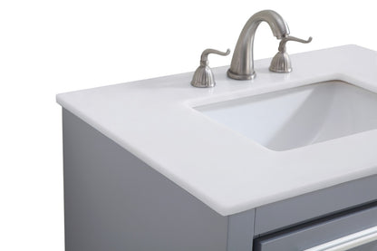 Elegant Furniture & Lighting - Filipo 30 inch Single Bathroom vanity in Grey with ivory white engineered marble - VF-1028-VW veiw 8