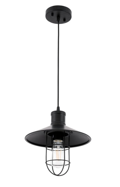 Elegant Furniture & Lighting - Flaneur 1 light Black Pendant - LD7505BK view 4