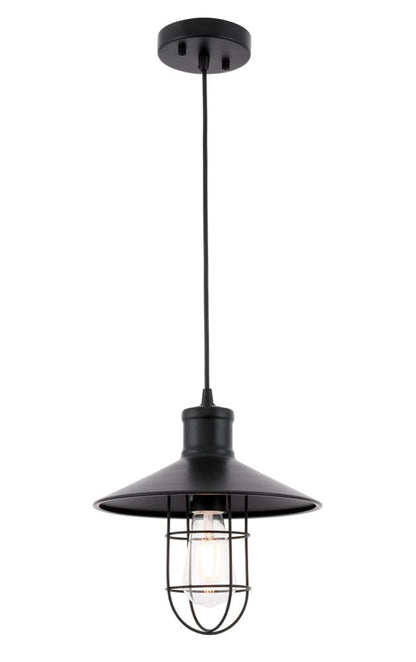Elegant Furniture & Lighting - Flaneur 1 light Black Pendant - LD7505BK view 5