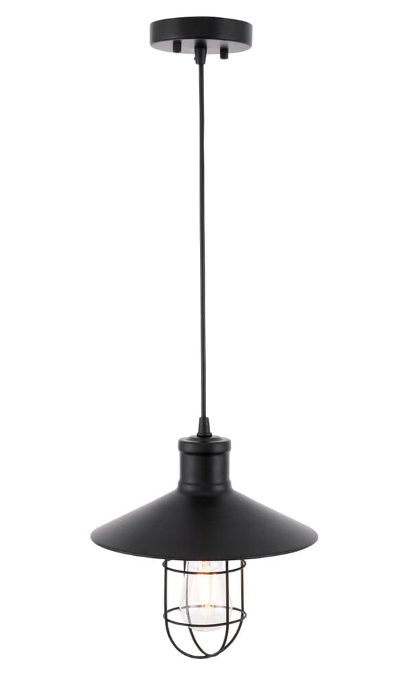 Elegant Furniture & Lighting - Flaneur 1 light Black Pendant - LD7505BK view 6