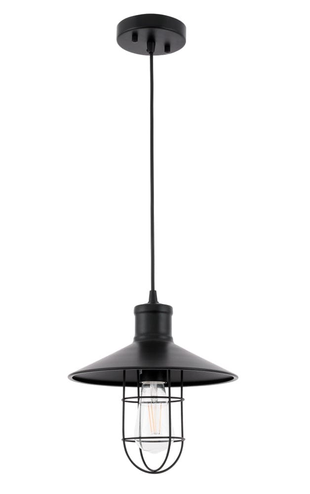 Elegant Furniture & Lighting - Flaneur 1 light Black Pendant - LD7505BK view 7