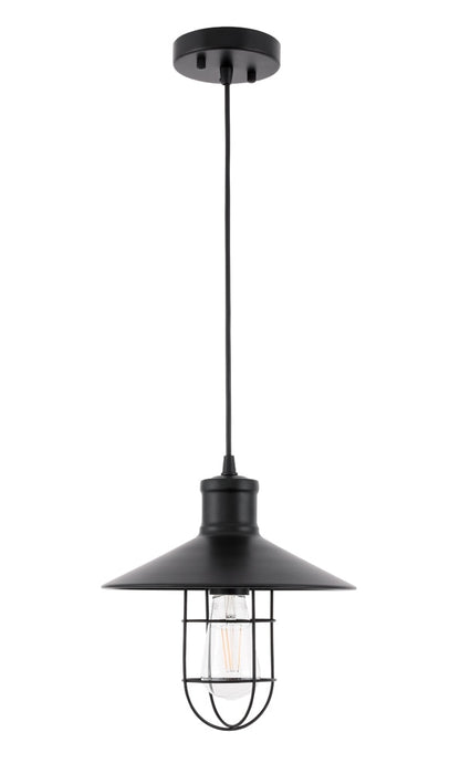 Elegant Furniture & Lighting - Flaneur 1 light Black Pendant - LD7505BK view 1