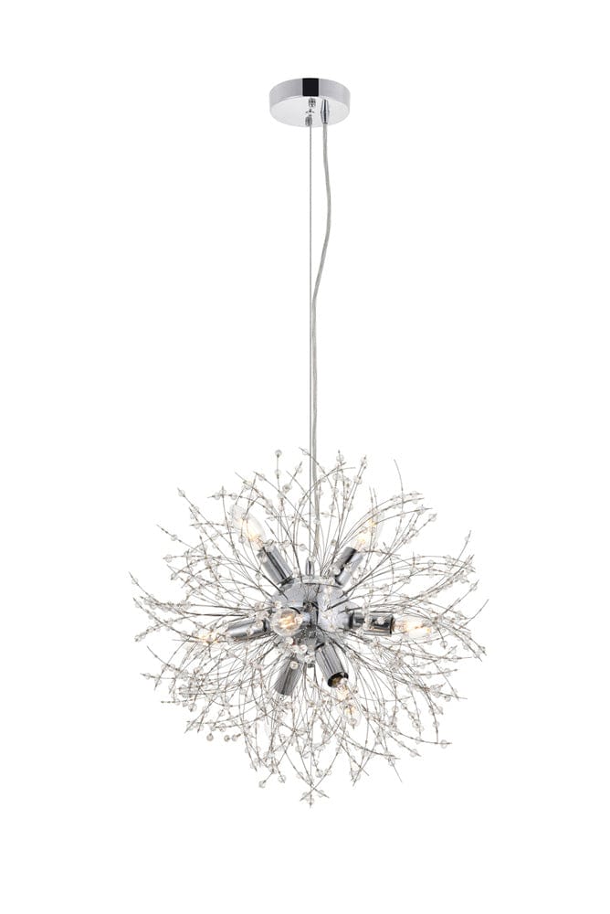 Elegant Furniture & Lighting - Flores 8 light Chrome Pendant - LD5052D20C view 3
