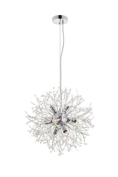 Elegant Furniture & Lighting - Flores 8 light Chrome Pendant - LD5052D20C view 3