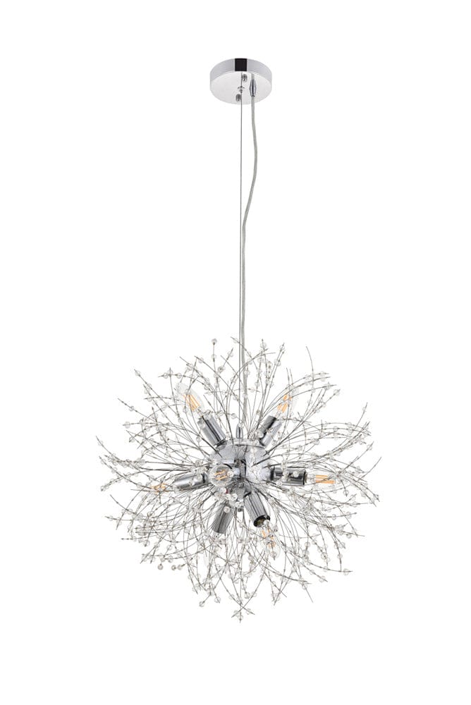 Elegant Furniture & Lighting - Flores 8 light Chrome Pendant - LD5052D20C view 4